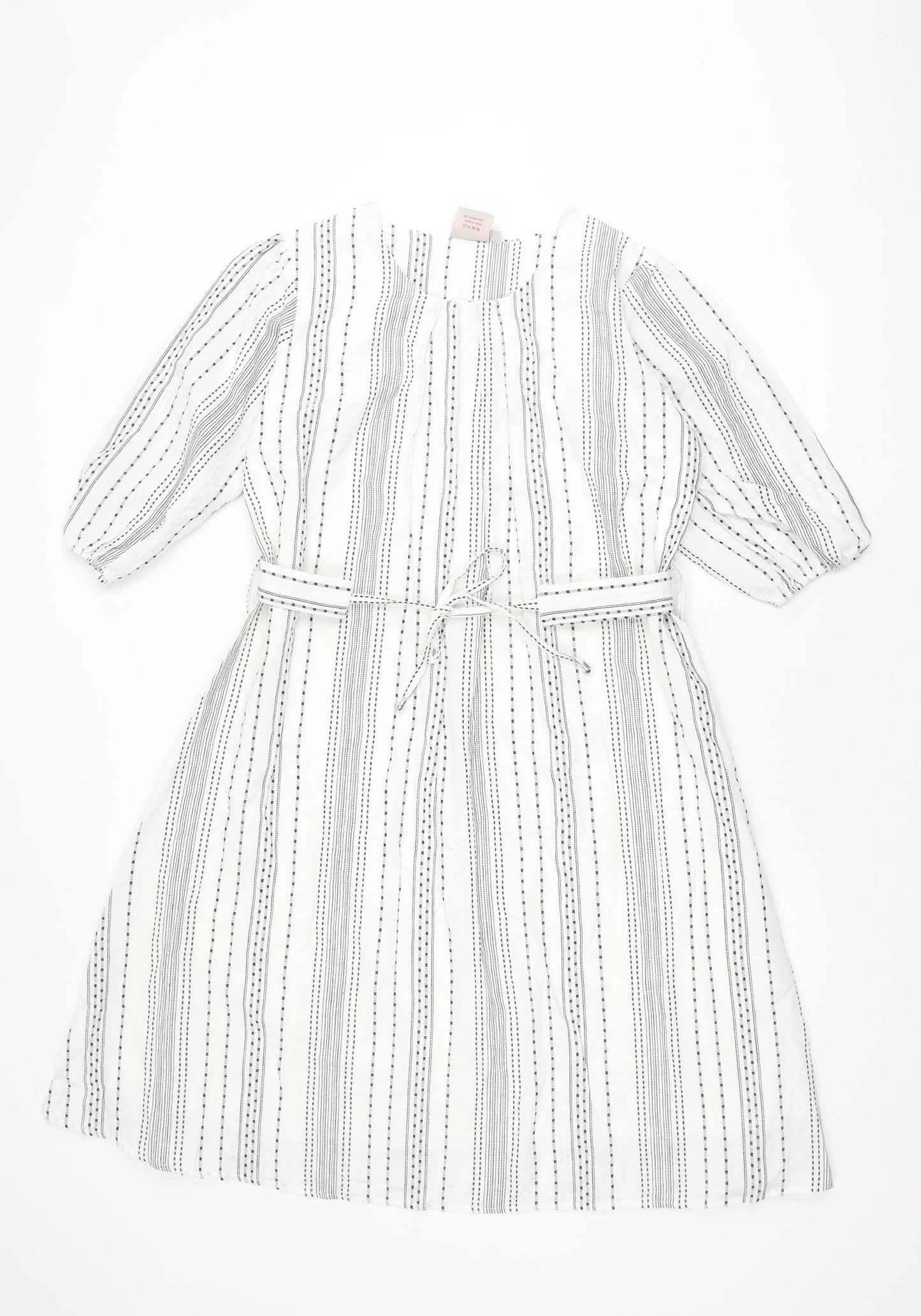 ZOLA Women's XL White Striped Dress