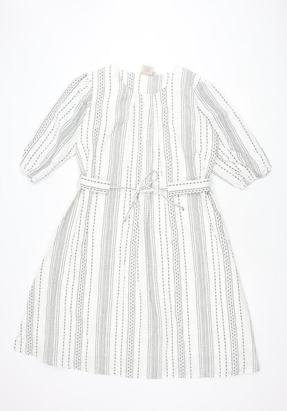 ZOLA Women's XL White Striped Dress
