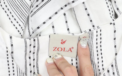 ZOLA Women's XL White Striped Dress