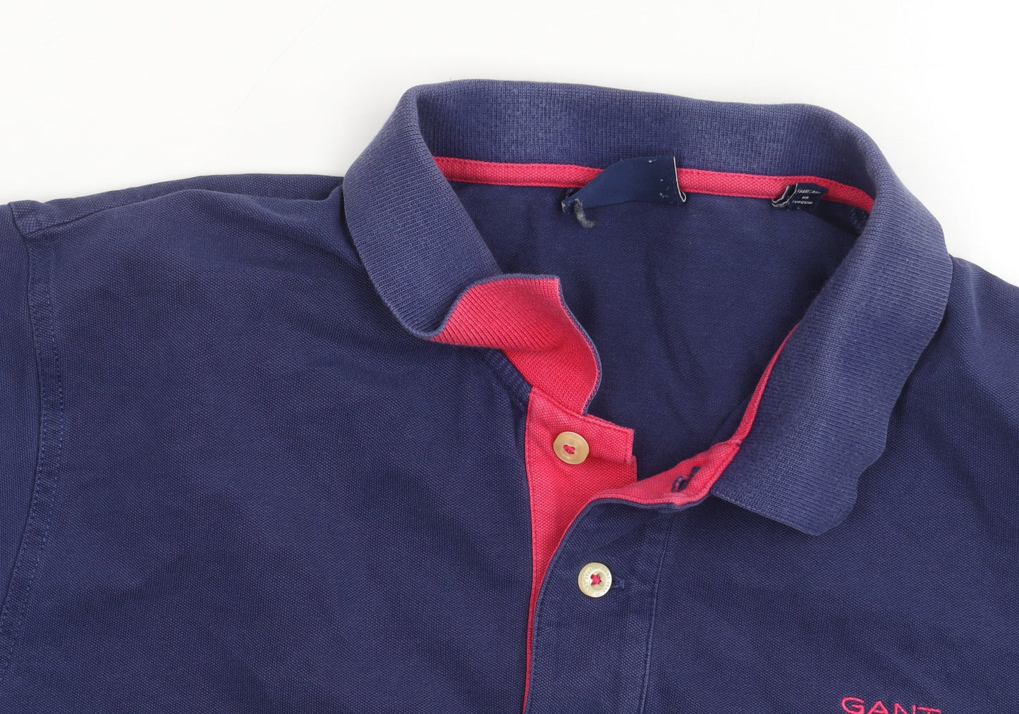 GANT Men's Blue Polo Shirt Size M Short Sleeve Casual