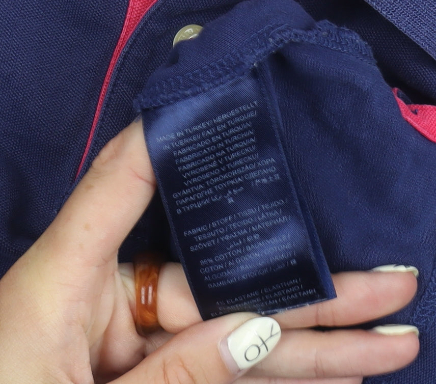 GANT Men's Blue Polo Shirt Size M Short Sleeve Casual