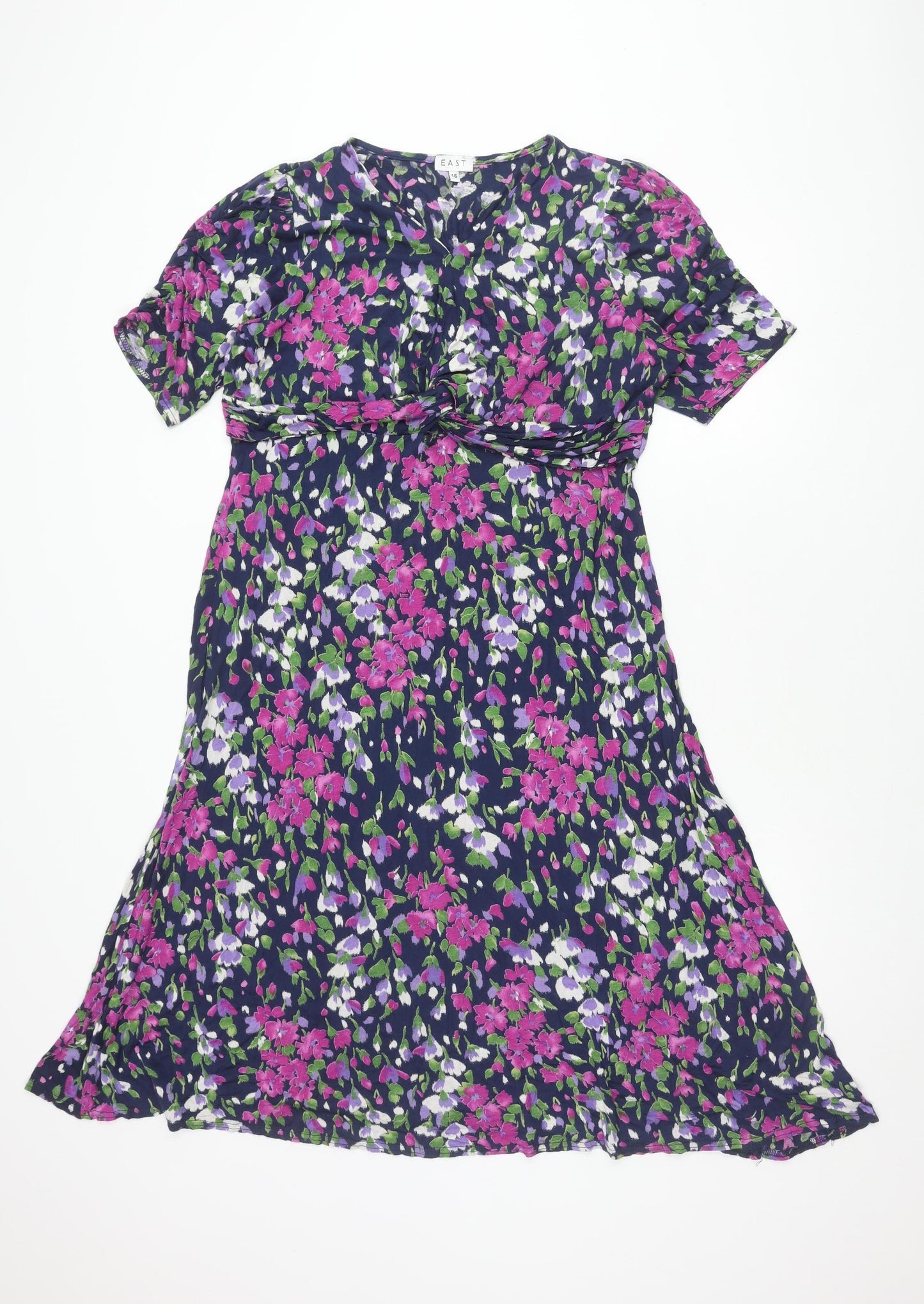 East Women's Floral Multicoloured Dress Size 16