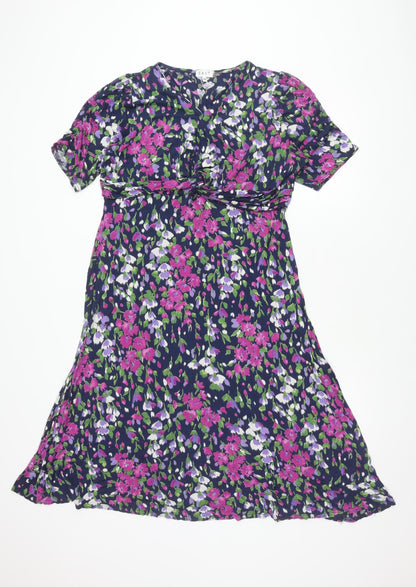 East Women's Floral Multicoloured Dress Size 16