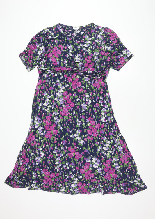 East Women's Floral Multicoloured Dress Size 16