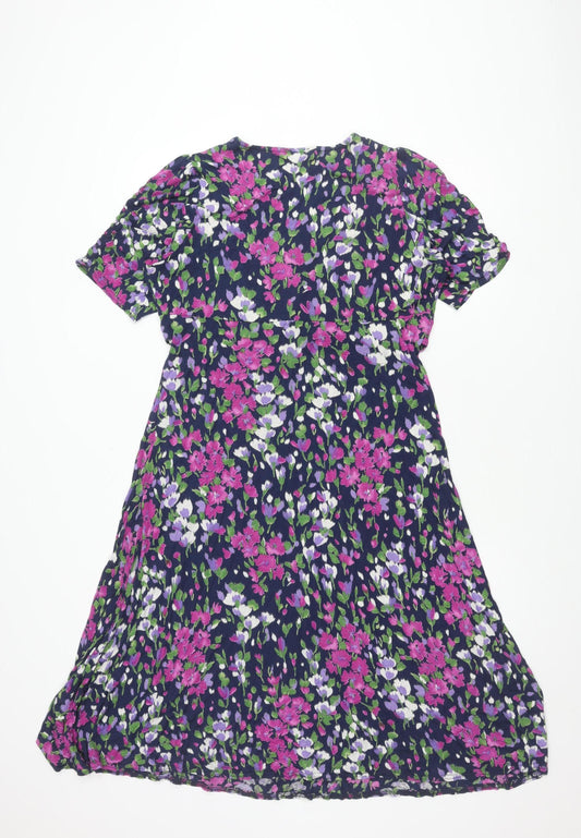 East Women's Floral Multicoloured Dress Size 16