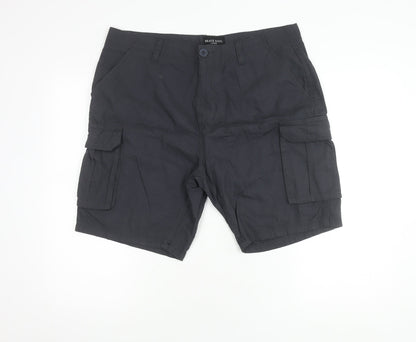 Brave Soul Men's Black Cargo Shorts XL
