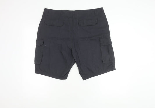 Brave Soul Men's Black Cargo Shorts XL