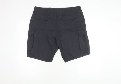 Brave Soul Men's Black Cargo Shorts XL