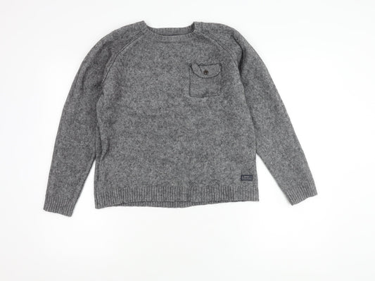 GANT Men's Grey Pullover Jumper Medium