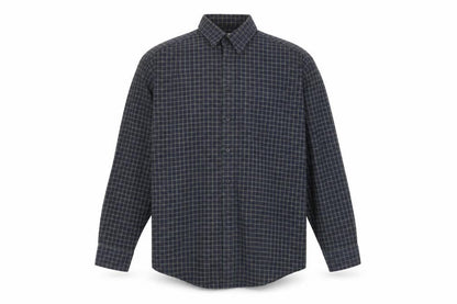 Marks and Spencer Men's Navy Check Shirt Size 16