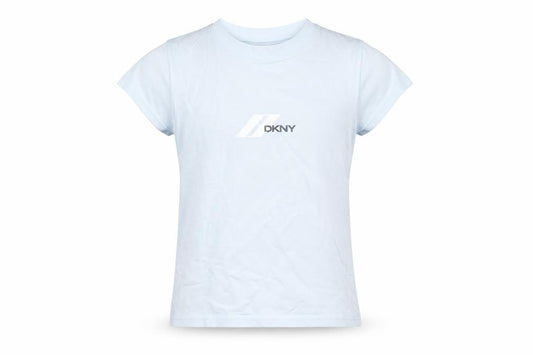 DKNY Girls Blue T-Shirt, Size 12 Years, Short Sleeve, Logo