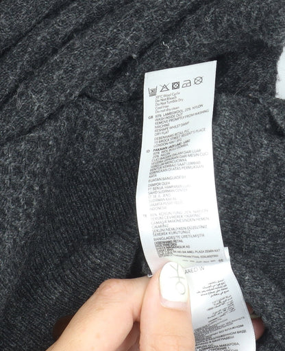 Hammond & Co. Men's Grey V-Neck Wool Pullover Jumper