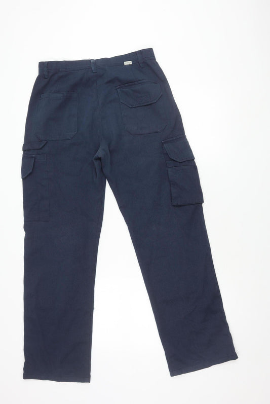 Yohji Yamamoto Men's Blue Cargo Trousers M