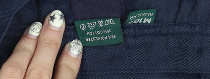 Yohji Yamamoto Men's Blue Cargo Trousers M