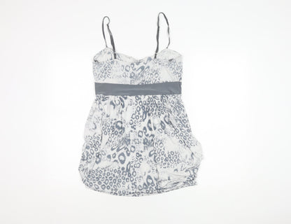 Quiz Women's Grey Animal Print Slip Dress - Size 14