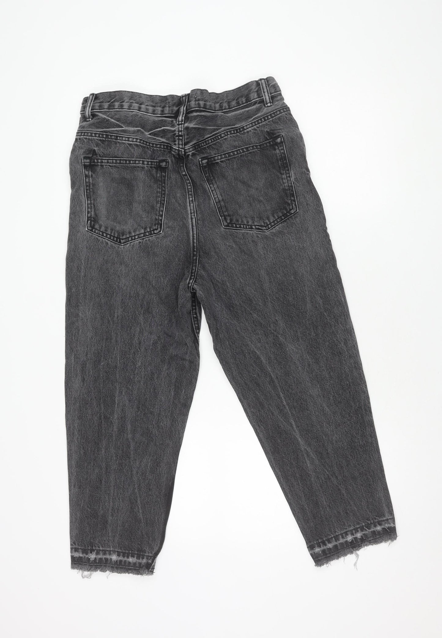 Zara Women's Grey Mom Jeans Size 10 Relaxed Fit