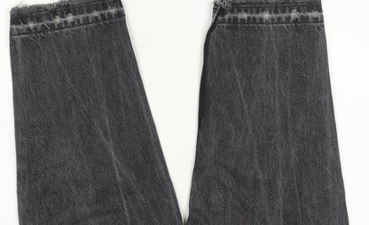 Zara Women's Grey Mom Jeans Size 10 Relaxed Fit