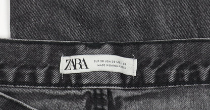 Zara Women's Grey Mom Jeans Size 10 Relaxed Fit