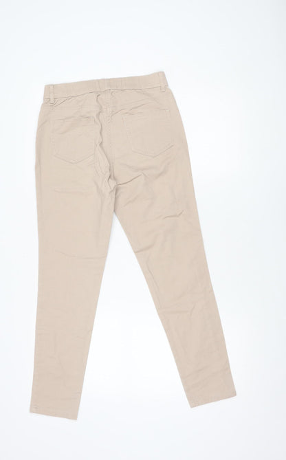 Womens UK Size 3XS Unknown  Jegging Beige Jeans
