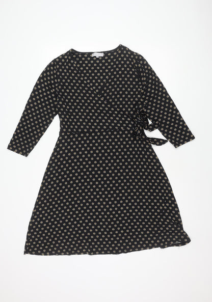Red Herring Women's Floral Black Dress Size 14