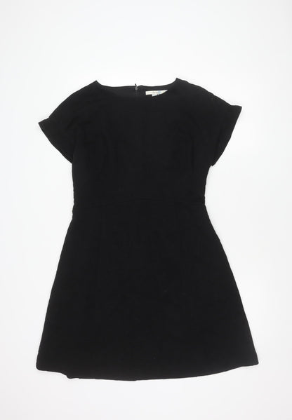 Boden Women's Black Short Dress, Size Short Sleeve