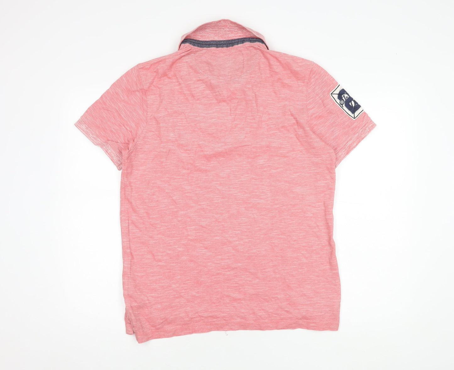 St George by Duffer Men's Pink Polo Shirt M Cotton