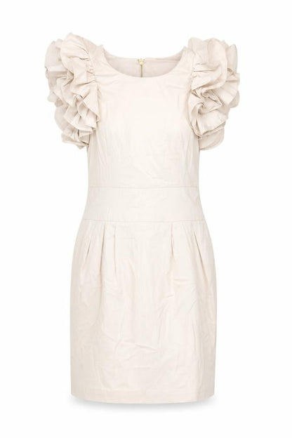 French Connection Beige Women's Knee Length Dress - Size 8