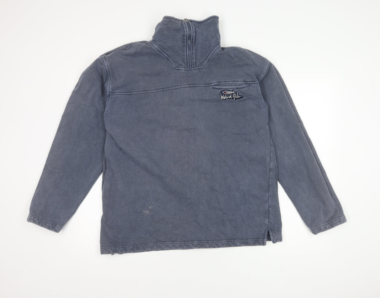 Weird Fish Blue Men's Medium Pullover Sweatshirt