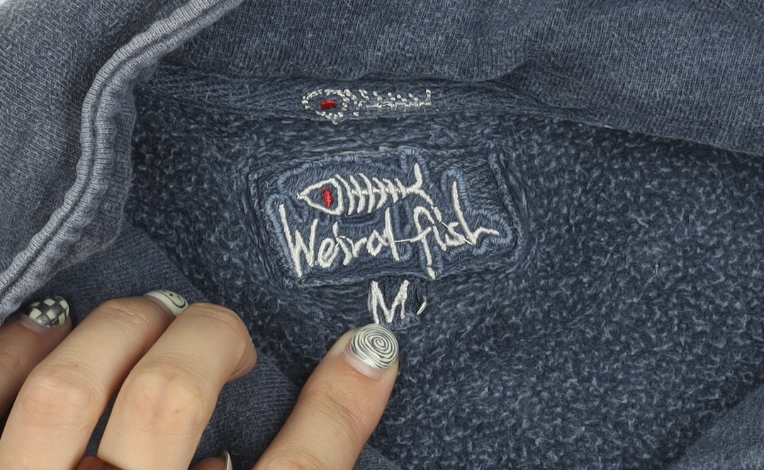 Weird Fish Blue Men's Medium Pullover Sweatshirt