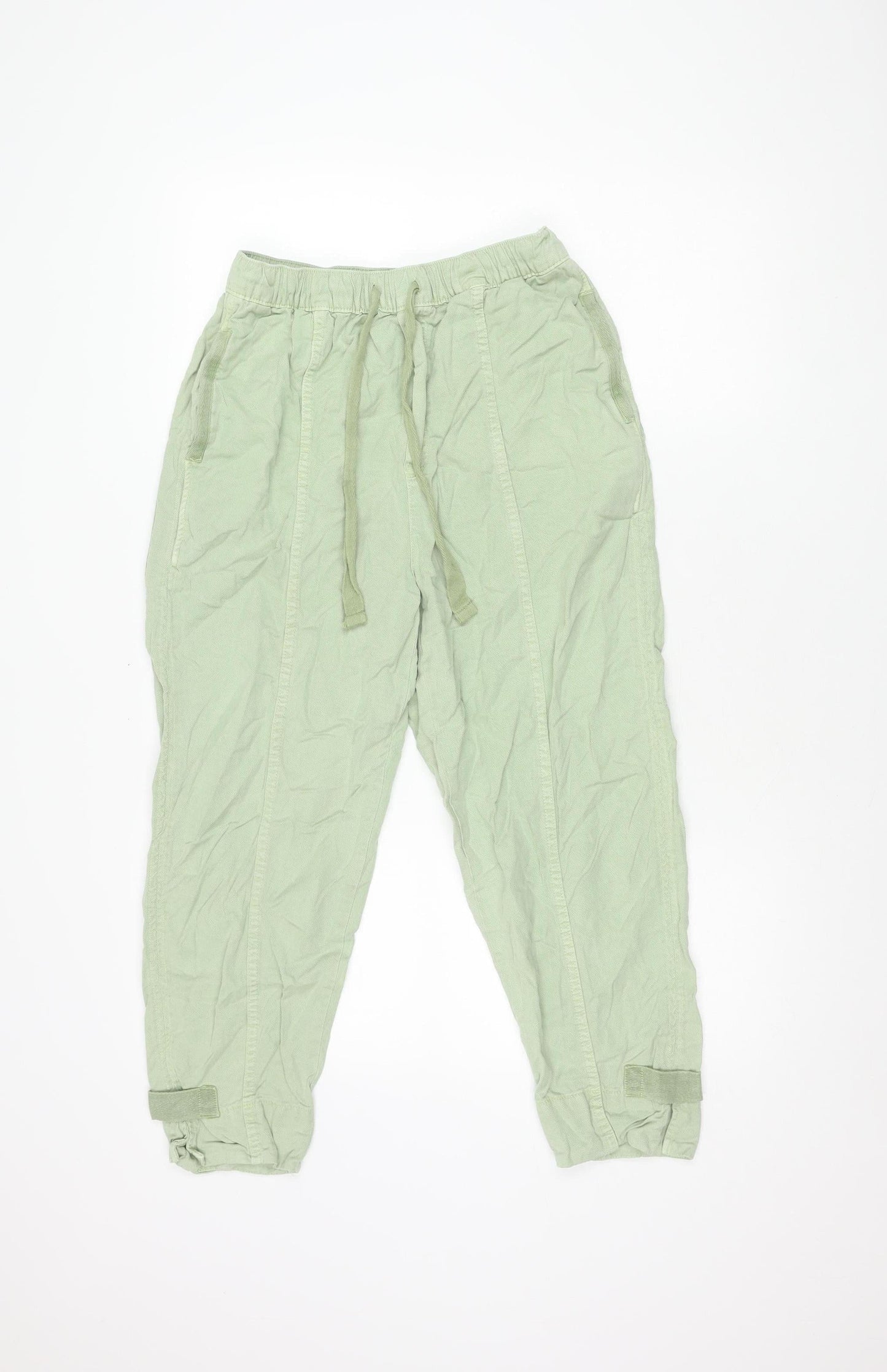 Womens UK Size XS Zara Relaxed Fit Cargo Green Trousers