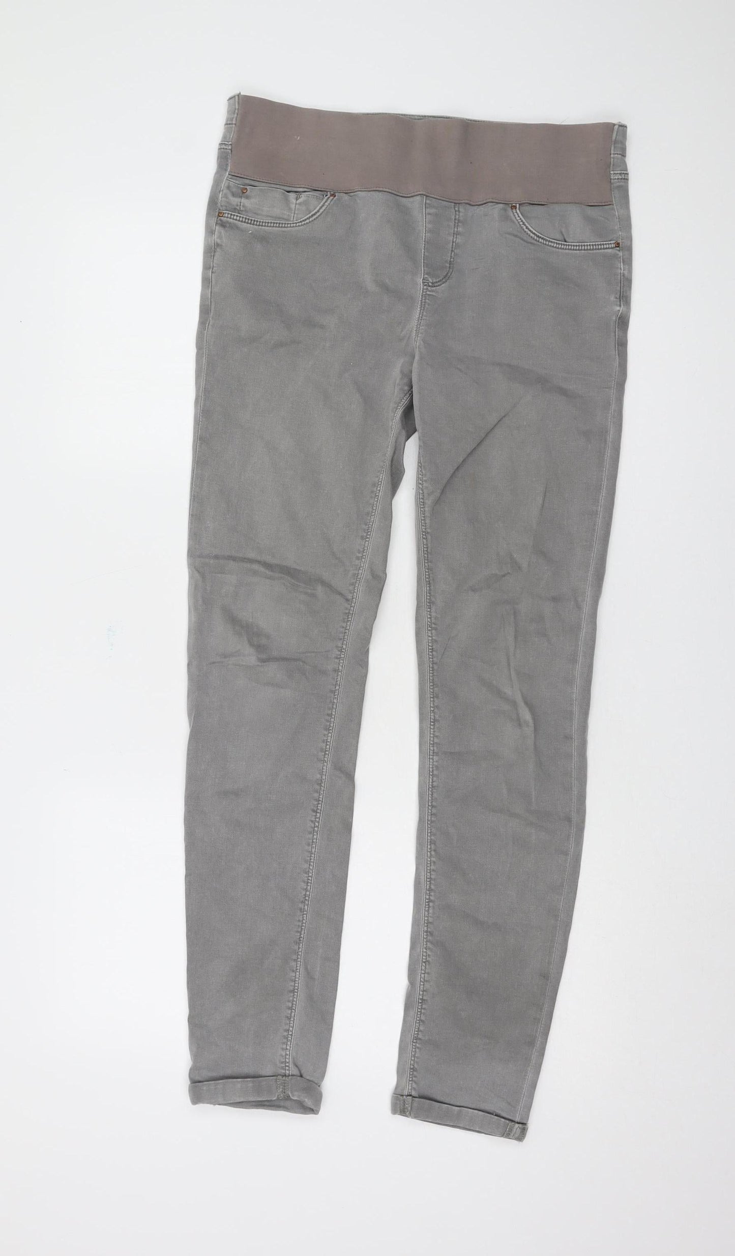 Topshop Grey Maternity Skinny Jeans Size 10 Woman