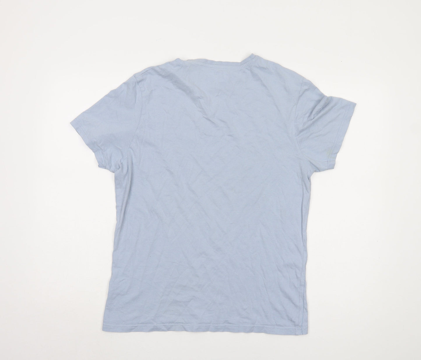 Saltrock Men's Blue Graphic Print T-Shirt, S, Cotton