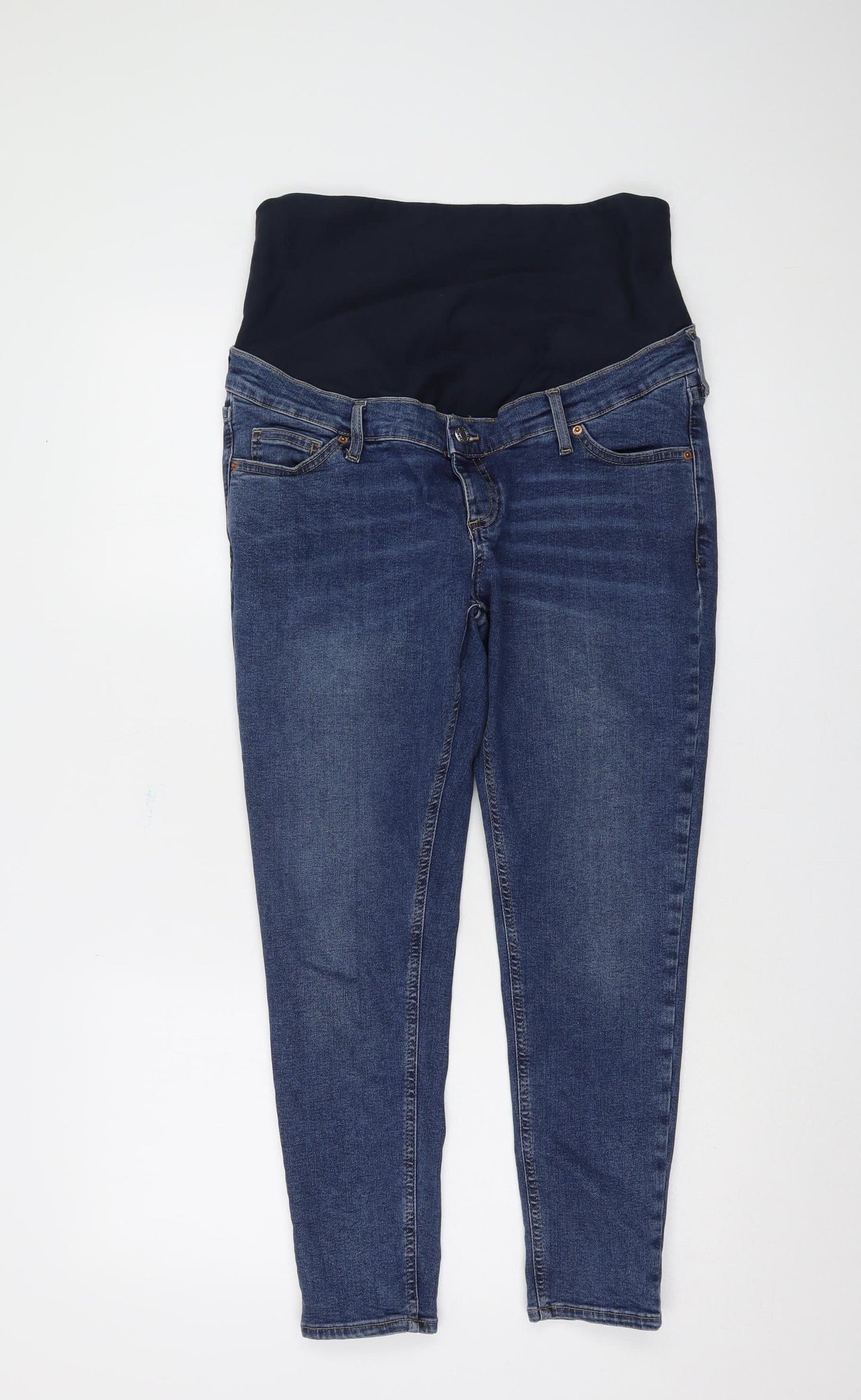 Topshop Women's Blue Skinny Maternity Jeans Size 12