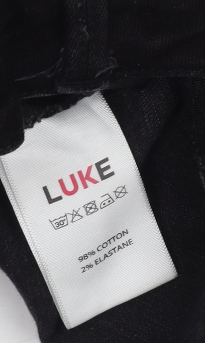 LUKE Men's Black Skinny Jeans, Size S, 30W