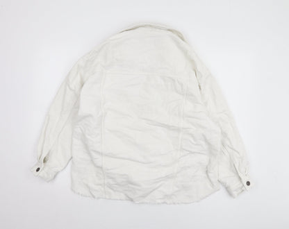 Womens UK Size S Zara White Basic Jacket