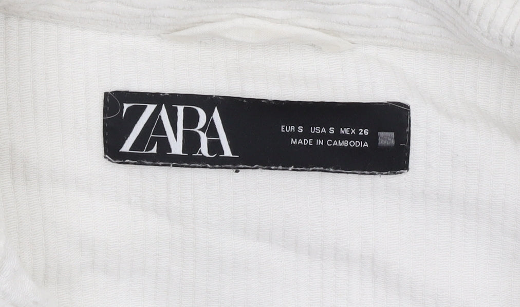 Womens UK Size S Zara White Basic Jacket