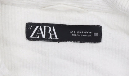 Womens UK Size S Zara White Basic Jacket