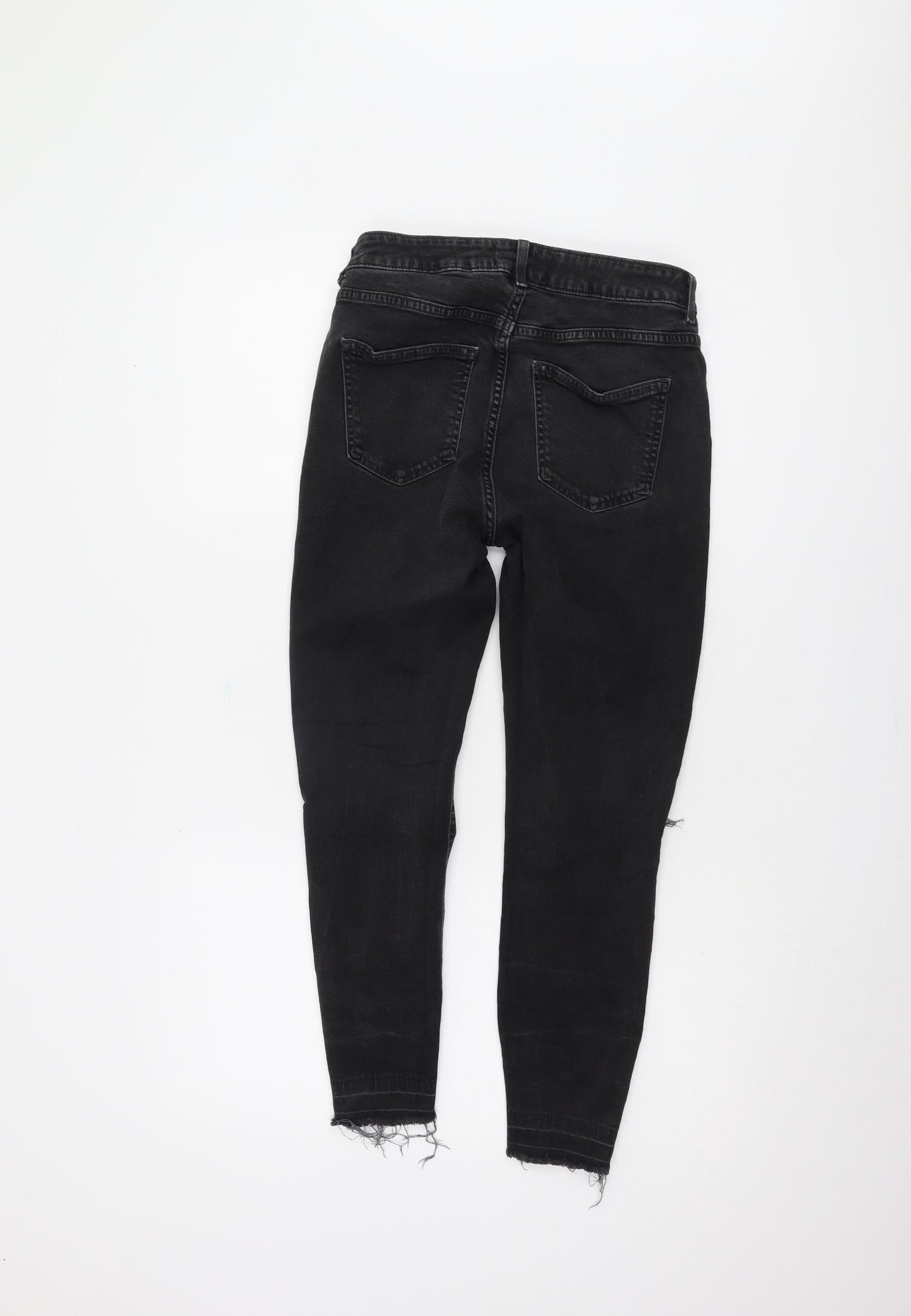 New Look Women's Black Skinny Jeans, Size 10, Distressed