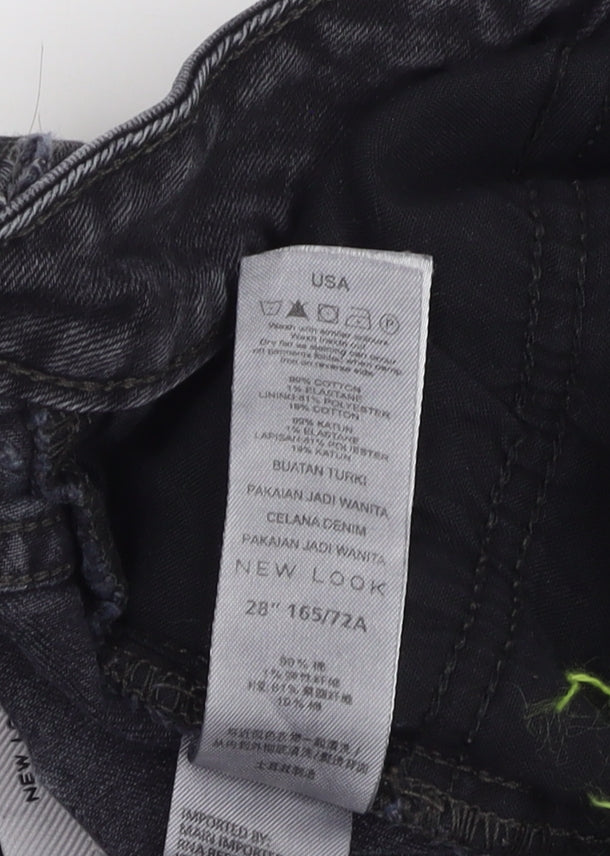 New Look Women's Black Skinny Jeans, Size 10, Distressed