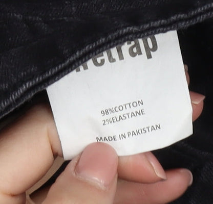 Firetrap Men's Black Slim Fit Straight Jeans, Size 34