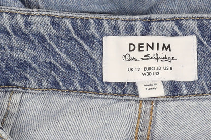 Miss Selfridge Women's Blue Tapered Jeans Size 12