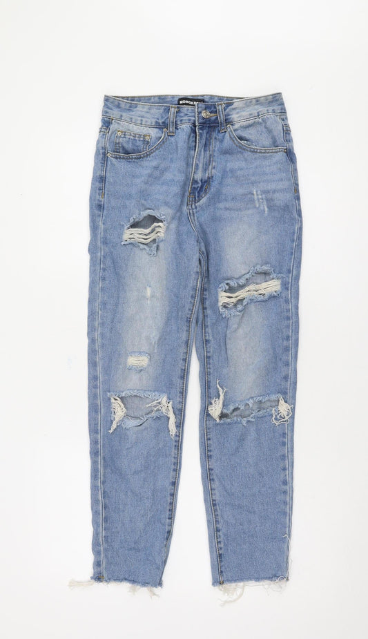 Womens UK Size 6 Momokrom Relaxed Fit Mom Blue Jeans