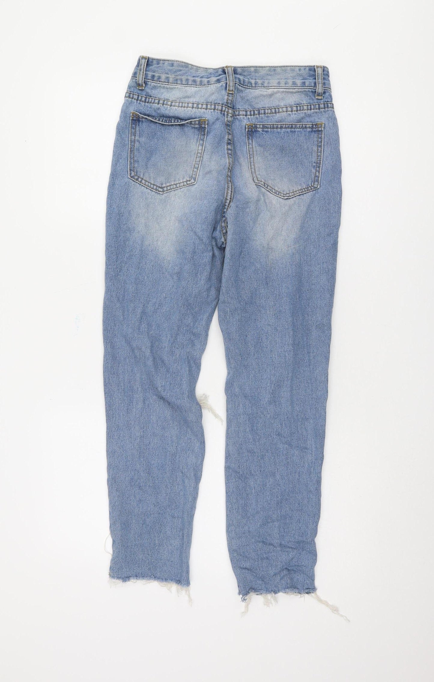 Womens UK Size 6 Momokrom Relaxed Fit Mom Blue Jeans