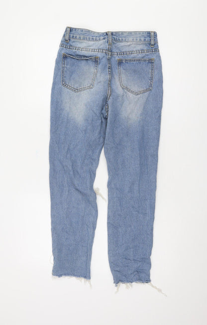 Womens UK Size 6 Momokrom Relaxed Fit Mom Blue Jeans