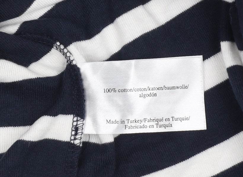 Laura Ashley Women's Blue Striped T-Shirt Size 20