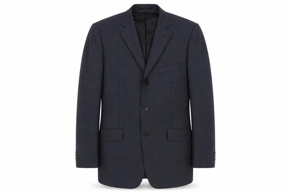 Mens UK Size 42 Charlton Gray Regular Blue Suit Jacket