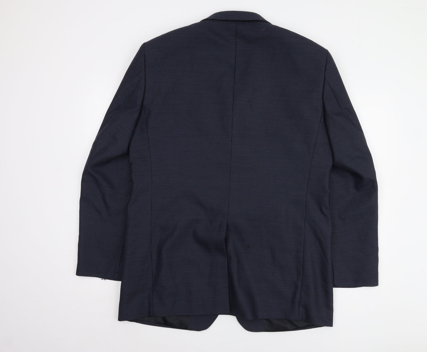 Mens UK Size 42 Charlton Gray Regular Blue Suit Jacket