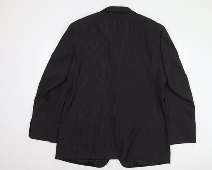 Milan Collection Men's Black Long Suit Jacket 44L