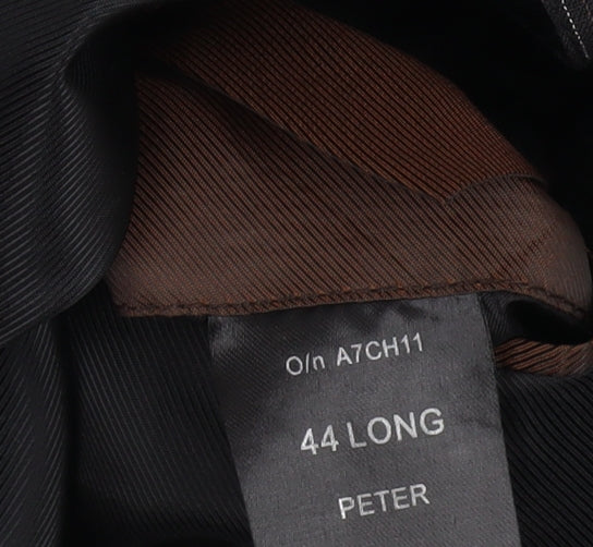 Milan Collection Men's Black Long Suit Jacket 44L