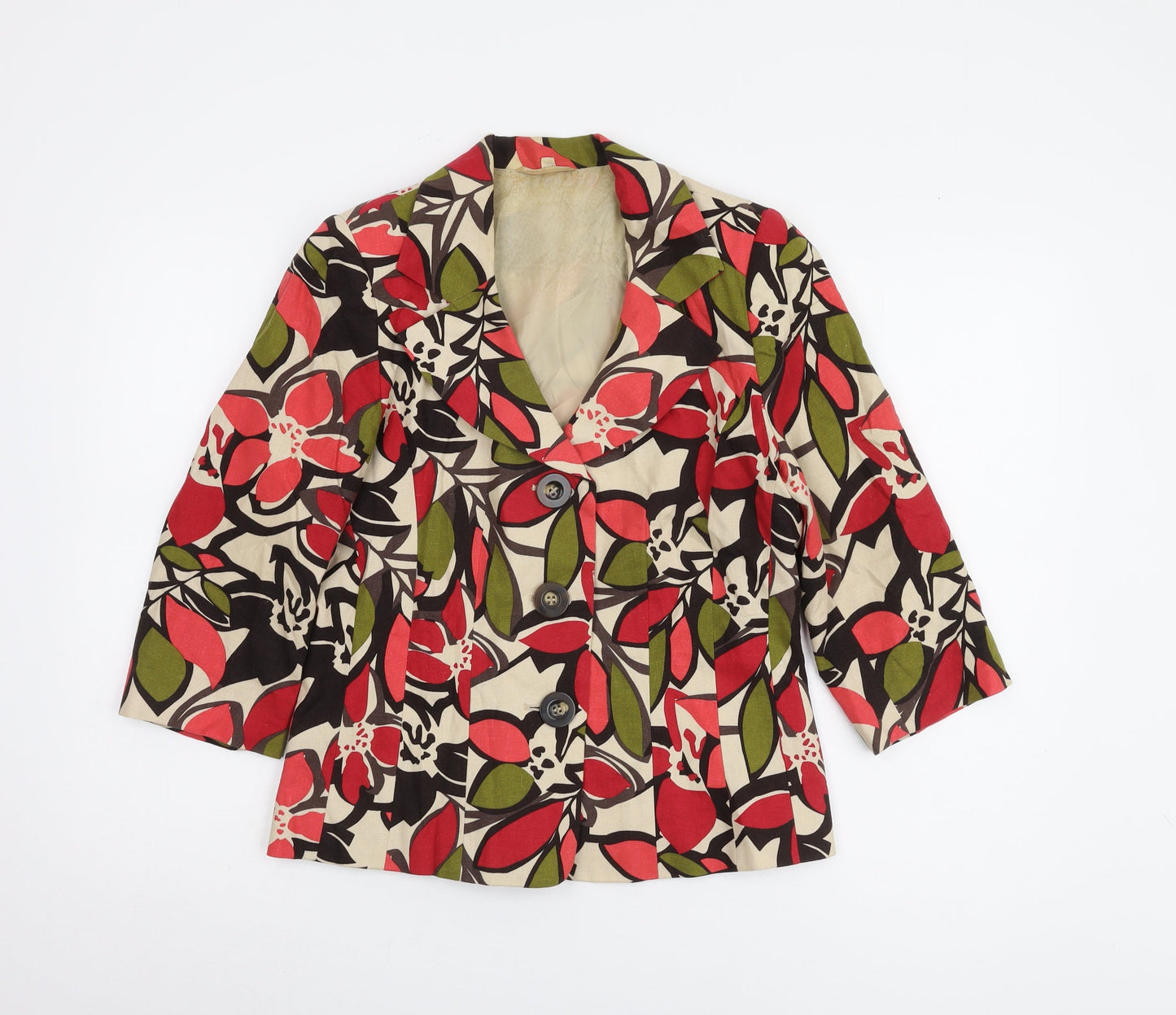 Womens UK Size 10 Style by EWM Regular Multicoloured Blazer